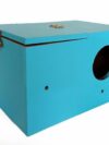 GO7 Wooden Bird House & Breeding Box for Small Birds Blue Colour Multiple Use free coco fiber