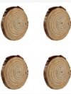 GO7 BIRDBRID Wood Coasters with Holder 4-inch Round Wooden for Glasses, Drinks, and Coffee Table – Non-Slip Pad for Home Office & Christmas Decor pack of 8