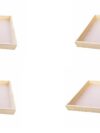 GO7 Tray with Wooden Frame and MDF Base | Trousseau Packing Trays | Serving Tray | Organizers 14×14×2 Pack of 2