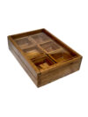 Wooden Spice Box with Transparent Lid