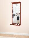 Wooden Hanging Wall Mirror for Living Room Bedroom Dressing Table Mirror Makeup Mirror Perfect for Any Room Home Decor Item Rectangular (Size 12x35x80 Cm) Classic Walnut