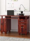 Wooden Study Table | Computer Table with Keyboard Tray | Work from Home Laptop Desk | Table with 3 Drawers & 1 Door Cabinet | Honey Oak