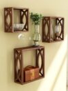 MDF Wooden Wall Shelves (Brown)