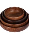 Wood Classic Elegant Bowl, Multipurpose For Serving, Home & Kitchen Handcrafted (Brown) - Set Of 4, 1 ounce Visit the Naayaab Craft Store