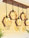 Vintage Hanging Light | Lamp Designer Pendant Wooden Ceiling Brown Adjustable Pandent Wooden Paradise Handcrafted Ceiling Lamp Antique