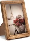 Wooden Table-Top&Wall Hanging Photo Frame|Solid Wood Picture Frame For Table Decor,Wall Decor,Office Decor&Home Decor(4X6 Inches),Rectangular
