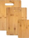 Totally Bamboo 3-Piece Bamboo Cutting Board Set – Reversible Kitchen Boards for Chopping, Cheese & Serving | Durable, Eco-Friendly Wood Cutting Boards