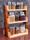 Natural Wood/Wooden Countertop Multipurpose Kitchen Storage Organizer/Kitchen Shelf/Wooden Shelves/Spice Rack/Desk Organizer - 3 Tier