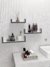 Wall Mount Wall Shelf Rack Dispplay Floating Hanging Shelf for Room Wall and Home Decor Items and Storage Organizer (Standard, Marble White)