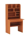 Modern Minimalist Wooden Study Desk with Scandinavian-Inspired Storage Shelves
