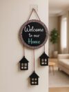 Wooden Wall Hanging Welcome Sign Decorative Quote Board For Home, Door, Entrance, Hall & Office - Rustic Wall Art & Housewarming Gift Item,25 Cm